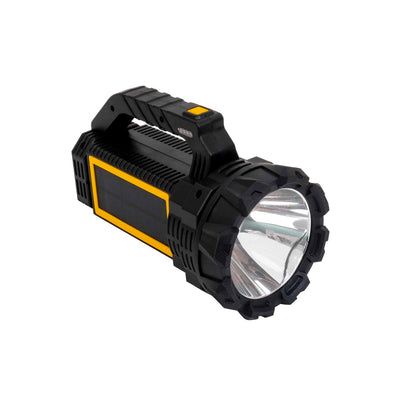 Lanterna de mana cu incarcare solara si USB, 3 moduri luminozitate, 21 cm