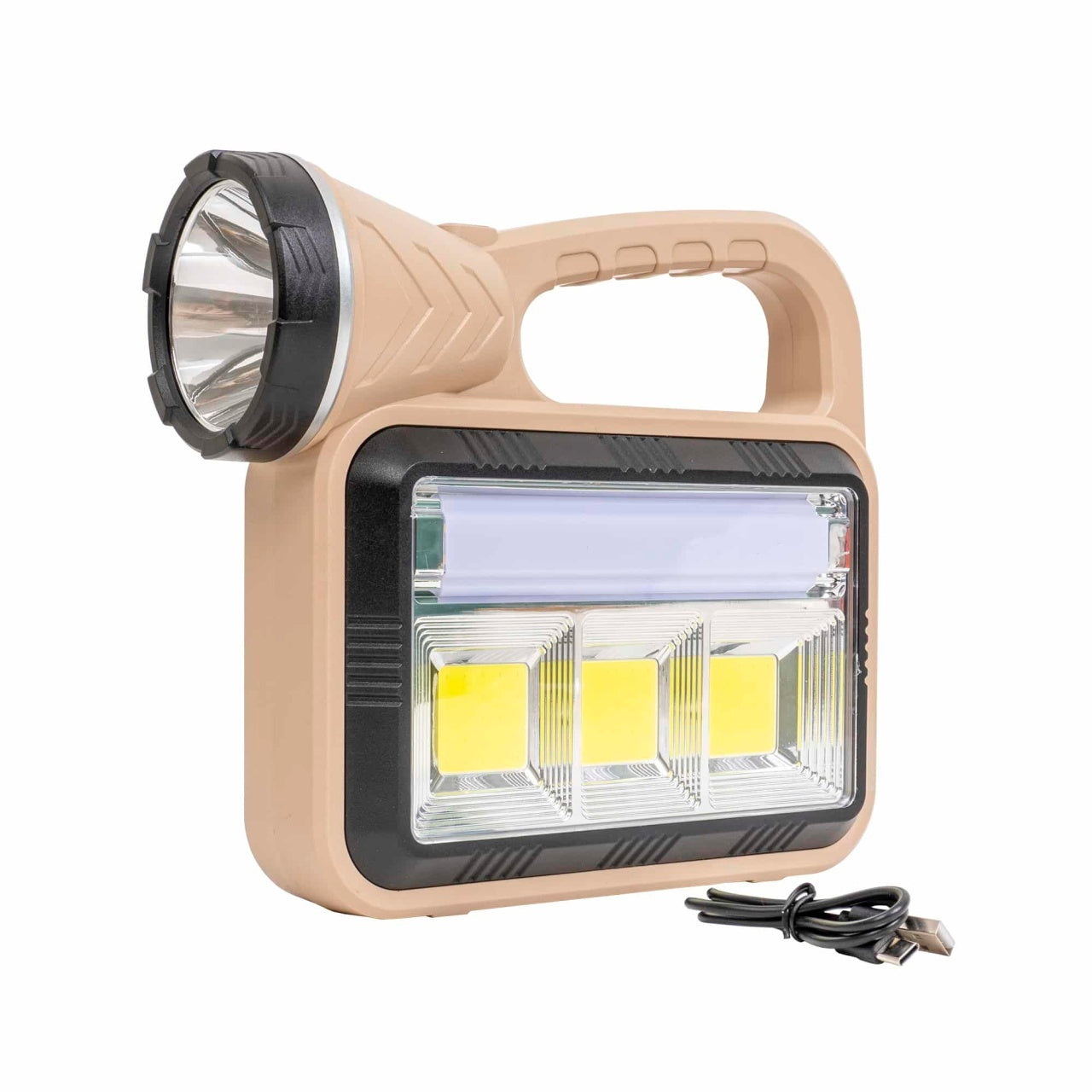 Lanterna de mana cu incarcare solara si USB, 8 moduri de iluminare