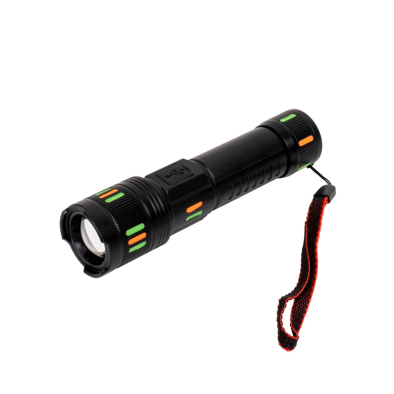 Lanterna de mana LED cu 3 moduri lumina si incarcare USB, 16cm