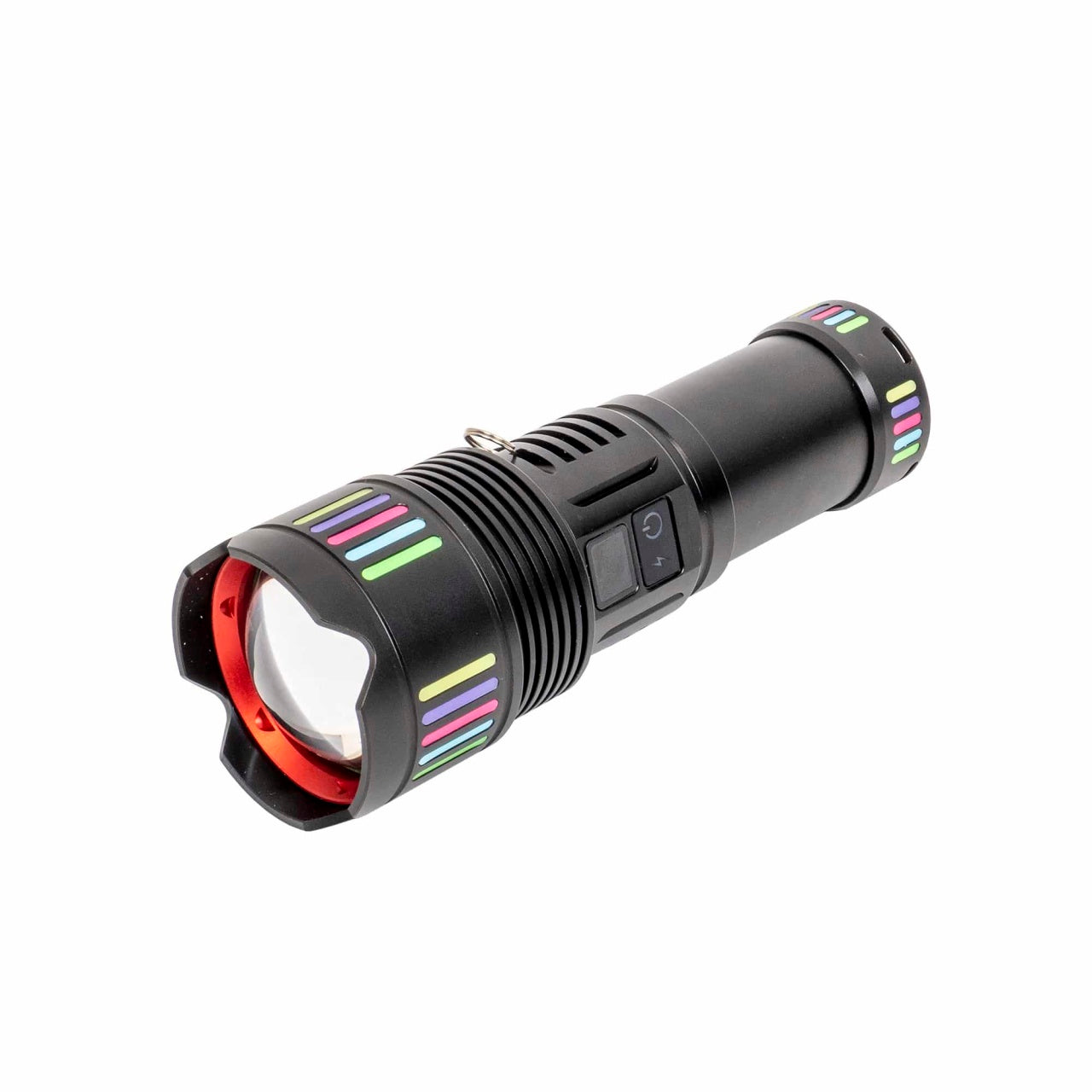 Lanterna de mana LED cu 5 moduri de lumina si incarcare USB, 21.5 cm