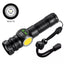 Lanterna led, afisaj procent baterie, 9 moduri de functionare, reincarcabila, rezistenta la intemperii si apa, din aluminiu, magnet pentru fixare, iesire USB-C, negru