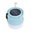 Lanterna LED portabila camping cu incarcare solara si USB, 5 moduri lumina, bleu