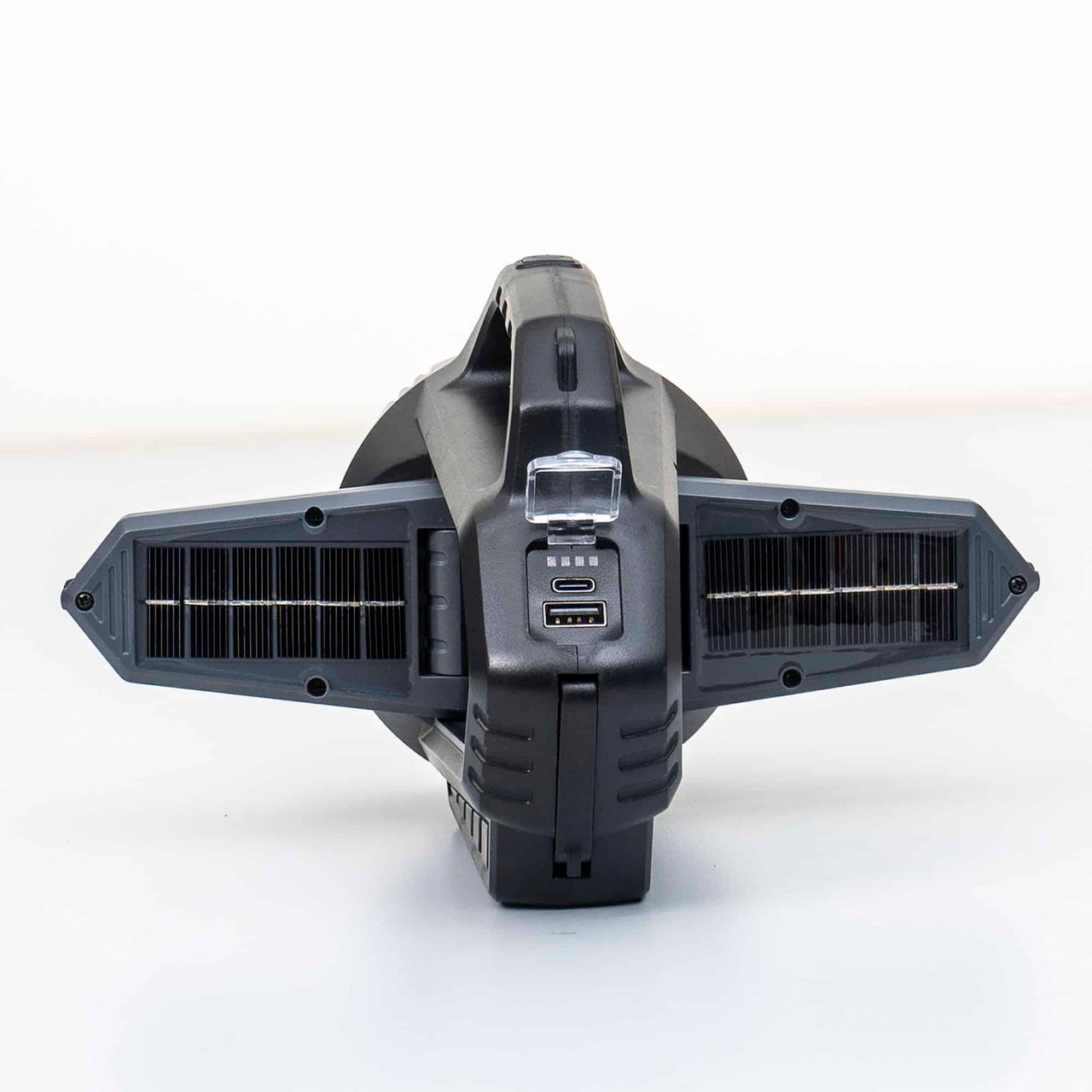 Lanterna LED portabila cu agatatoare, incarcare solara si USB, 19 cm