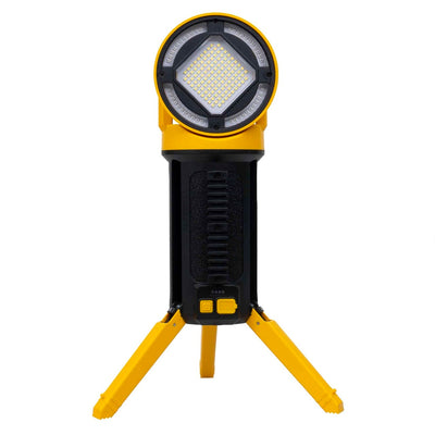 Lanterna proiector LED cu 5 moduri de iluminat, suport trepied si maner detasabil