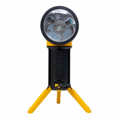 Lanterna proiector LED cu 5 moduri iluminat, suport trepied si maner detasabil