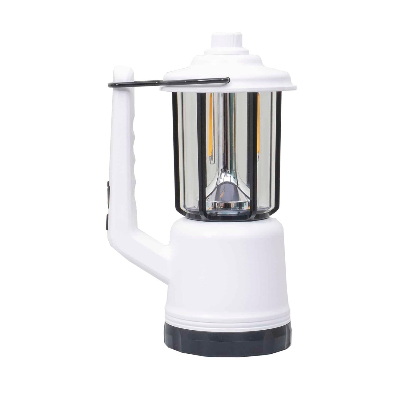 Lanterna si felinar 2 in 1 cu 6 tipuri de lumina si incarcare USB, alb