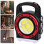 Lanterna solara, cu 3 moduri de iluminare, functie powerbank, waterproof, culoare negru/rosu