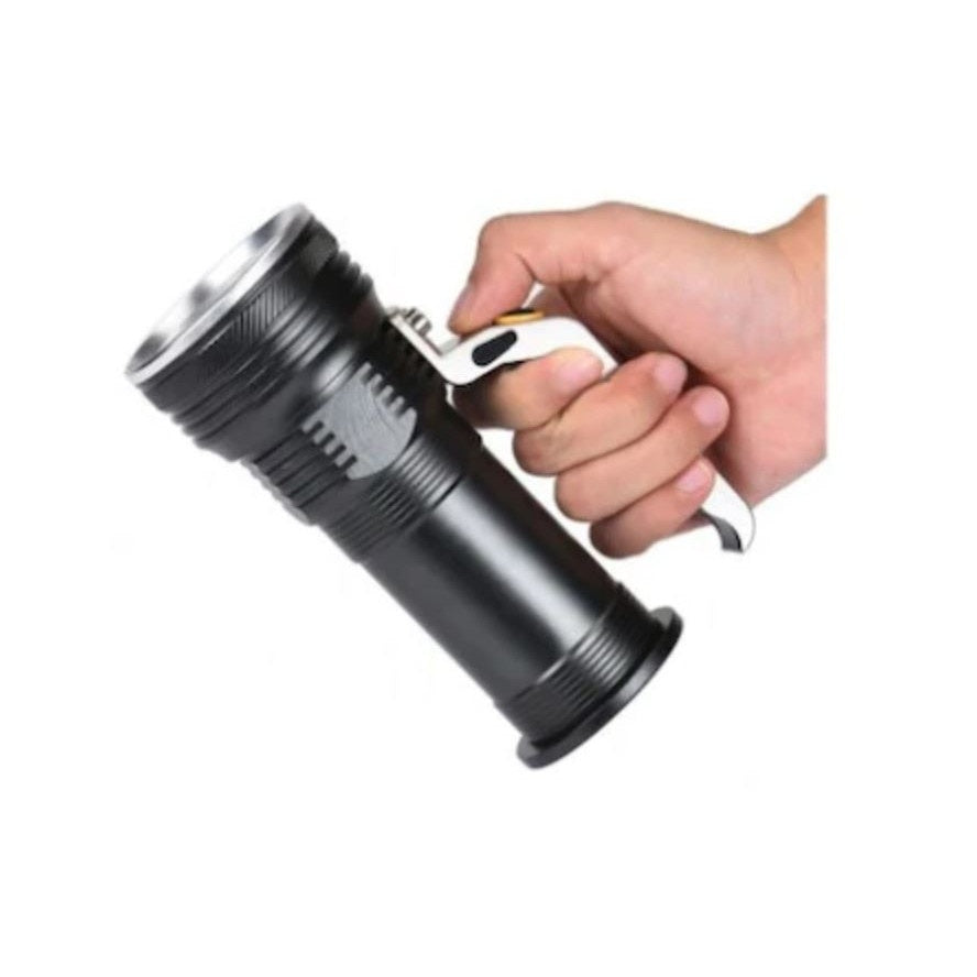 Lanterna tactica cu maner FOXMAG24, LED cree, 3 moduri de iluminare putere 10 Watt, Negru