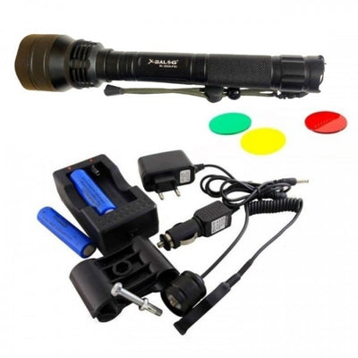 Lanterna tactica vanatoare FOXMAG24, LED cree, suport arma, putere 10 Watt, Negru
