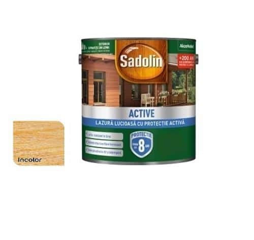 Lazura lucioasa solvent pentru lemn, incolor, 0.75 L, protectie exterior