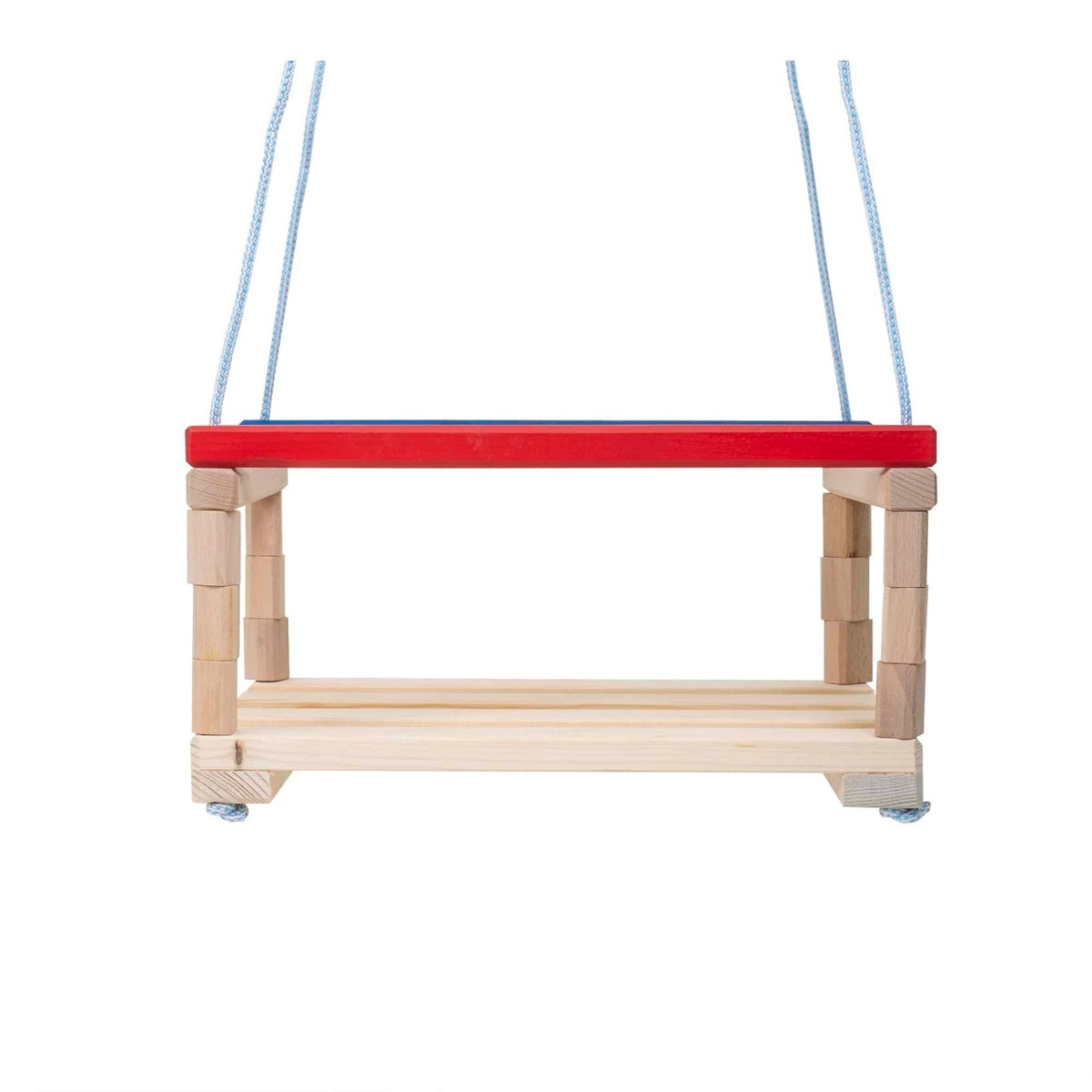 Leagan din lemn pentru copii, dimensiuni 36x26 cm, cu franghii reglabile
