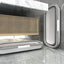 Lighean pliabil dreptunghiular, portabil, capacitate 8 L, dimensiuni 56 x 25.5 x 17 cm, cu 4 rotile mici pentru transport, usor de depozitat si curatat, alb/gri