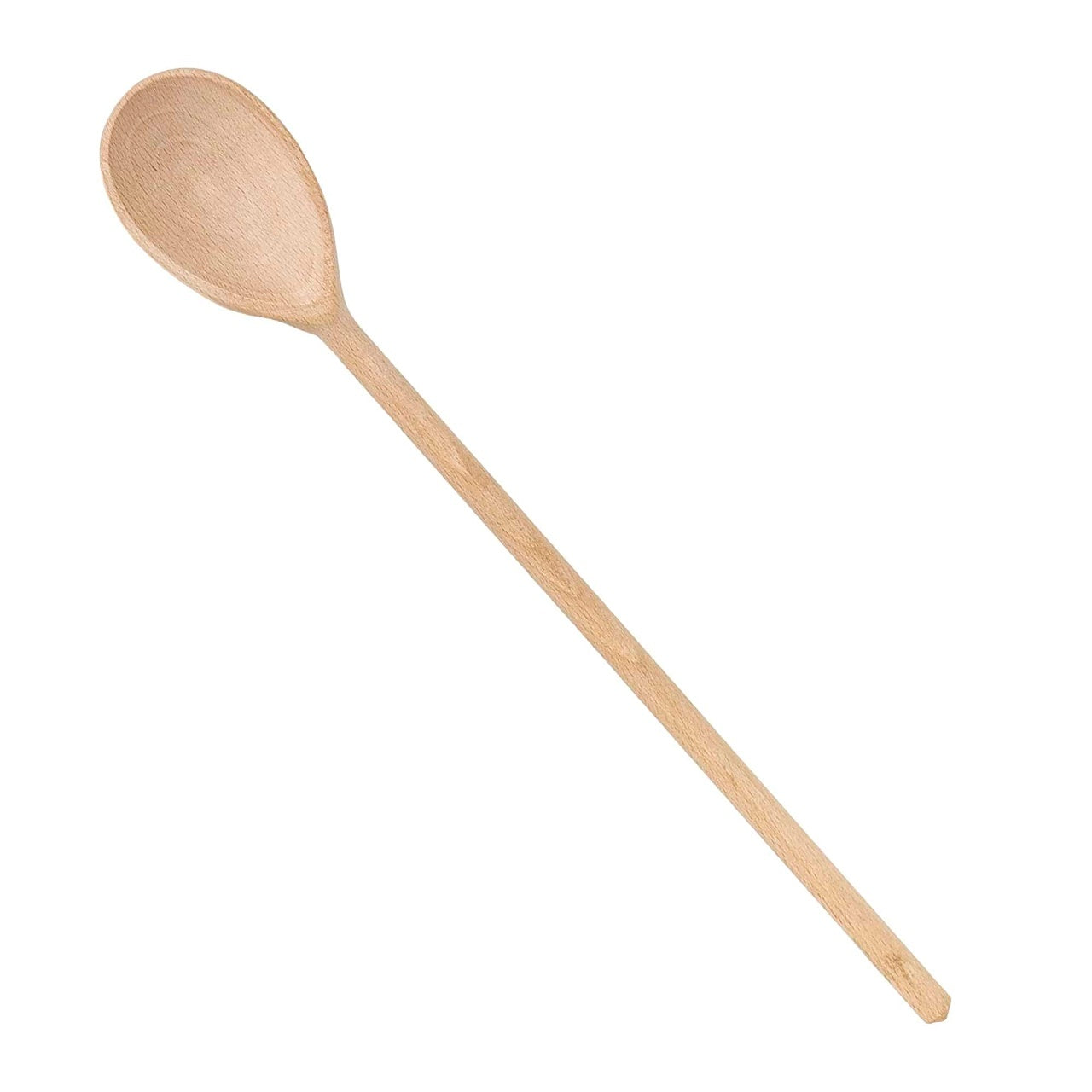 Lingura de lemn adanca, 40 cm, culoare bej