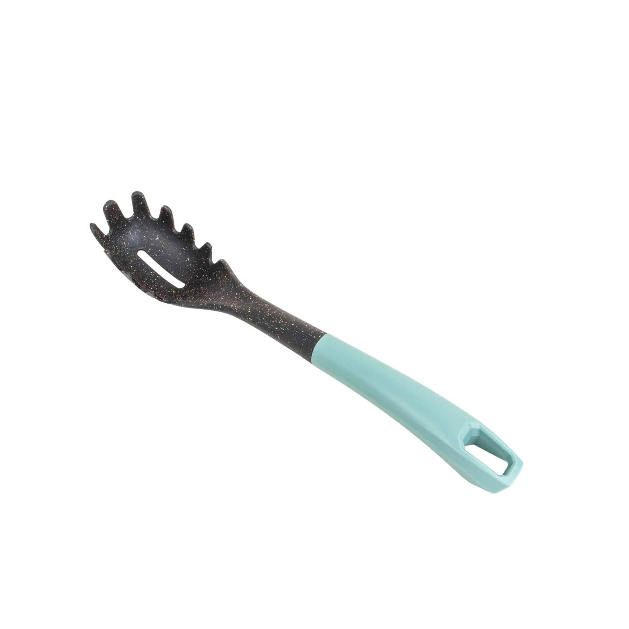Lingura de salata din plastic, maner verde, lungime 32cm