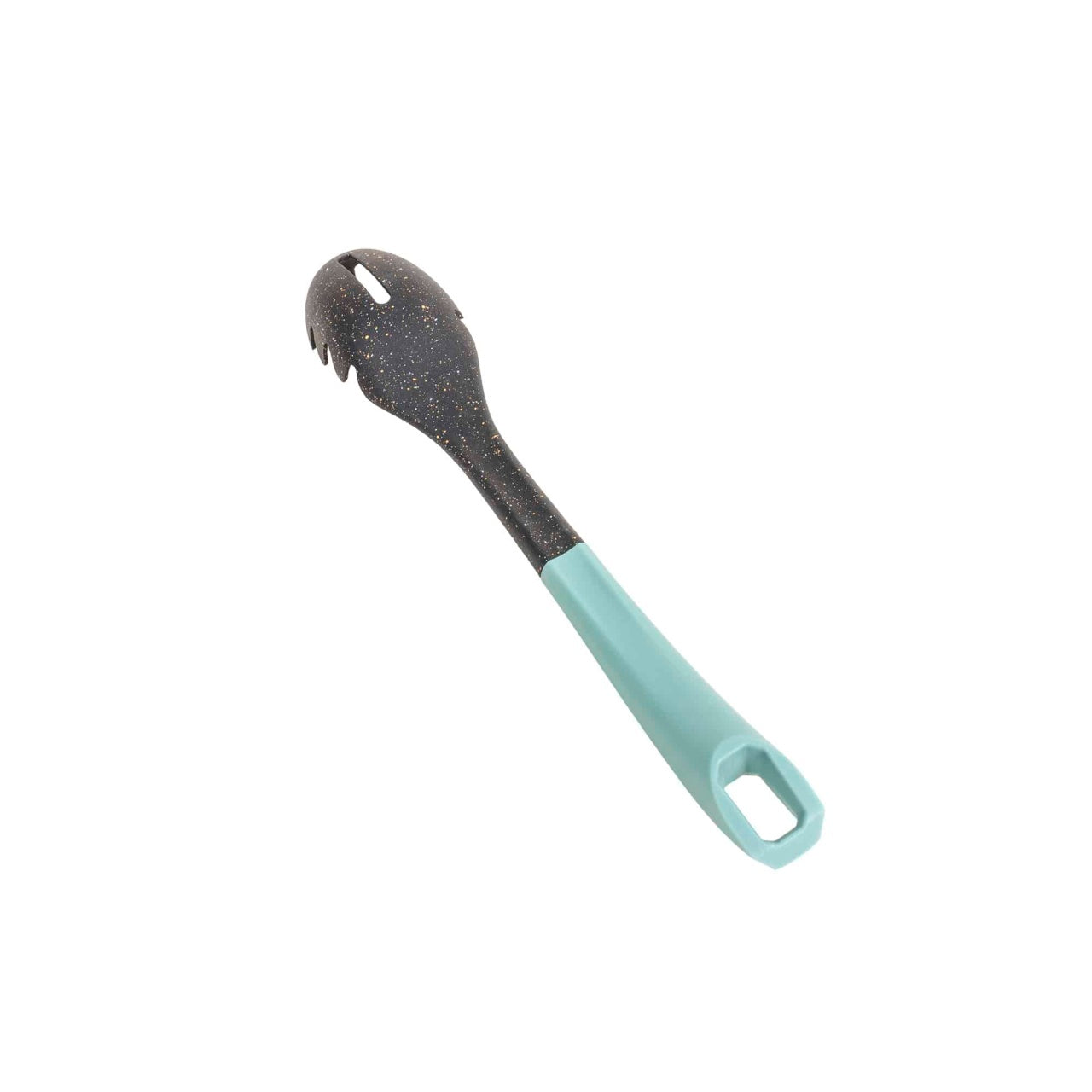 Lingura de salata din plastic, maner verde, lungime 32cm