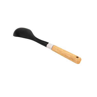 Lingura din plastic cu maner maro, lungime 33 cm