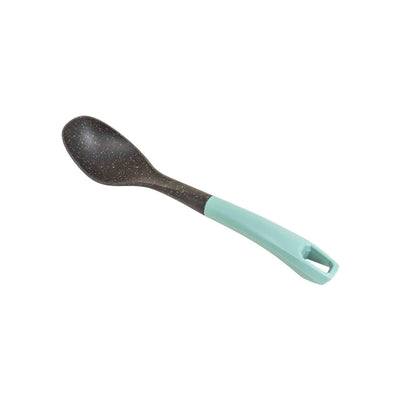 Lingura din plastic cu maner verde, lungime 31cm