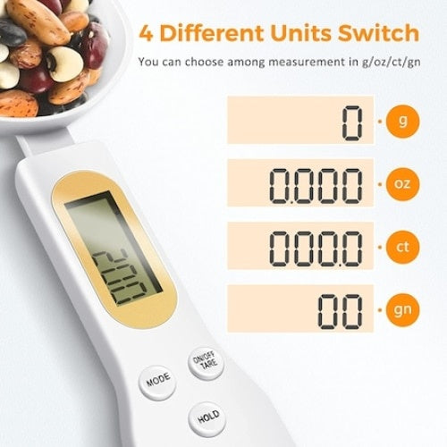 Lingura electronica de masurare, FOXMAG24, scala de masurare 500g/0.1g, afisaj digital, alb