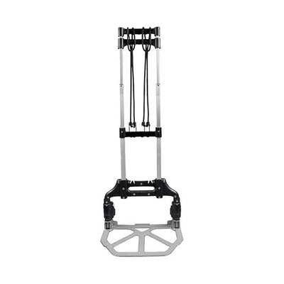 Liza multifunctionala extensibila, pentru carat bagaje si greutati, maxim kg 75, cu 2 roti, din metal, inaltime 63-100 cm, argintiu/negru