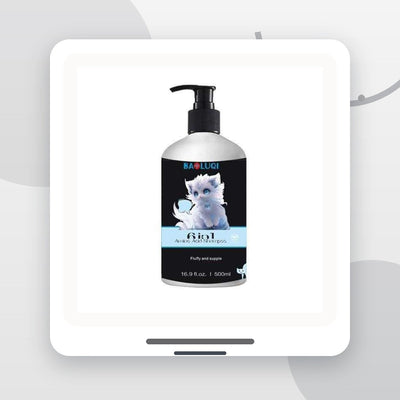 Șampon pentru Pisici BAOLUQI, Blană Pufoasă și Suplă, 500 ml, Flacon Negru / Albastru – imagine 2