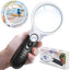 Lupa cu lumina LED, Kaypsre, ABS/Sticla, 190x83x28mm, Alb/Negru