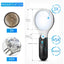 Lupa cu lumina LED, Kaypsre, ABS/Sticla, 190x83x28mm, Alb/Negru
