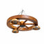 Lustra din lemn cu 3 castroane, diametru 40 cm, soclu E27, bec inclus