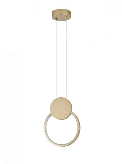 Lustra LED 11W 4000K culoare gold rose, design modern cu metal si acril
