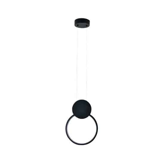 Lustra LED 11W 4000K negru cu design modern, flux luminos 700lm