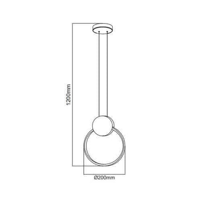 Lustra LED 11W 4000K negru cu design modern, flux luminos 700lm