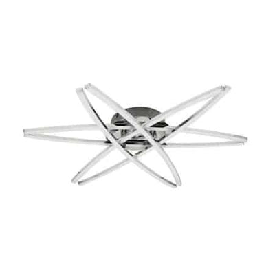 Lustra LED Avalon 36W 4000K cu lumina neutra si design chrome