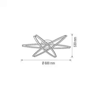 Lustra LED Avalon 36W 4000K cu lumina neutra si design chrome