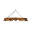 Lustra lemn cu 6 castroane, diametru 60 cm, soclu E27, bec inclus