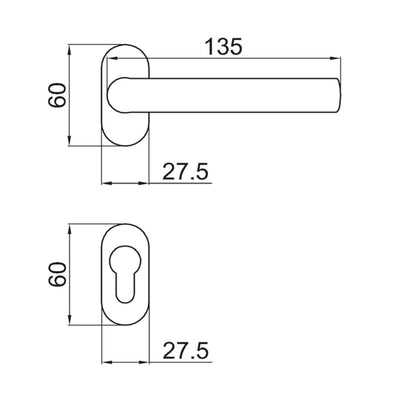Maner Autorev Y V Negru T110 pentru diverse aplicatii