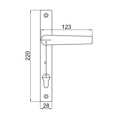 Maner si sild Y 85 pentru termopan, alb, model T110 cu suruburi 2M5x80