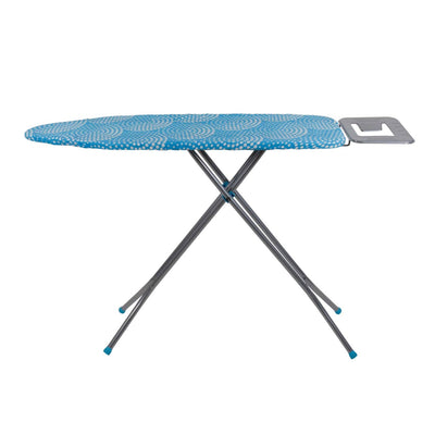 Masa de calcat cu cadru metalic, dimensiuni 33x110 cm, culoare rosa