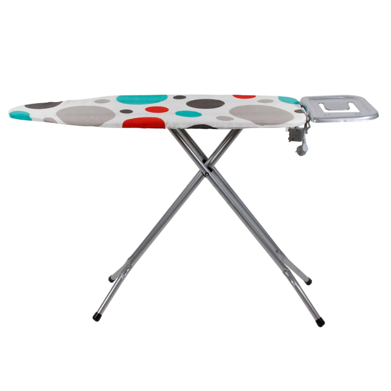 Masa de calcat cu cadru metalic si priza, blat 110x40 cm, portocalie