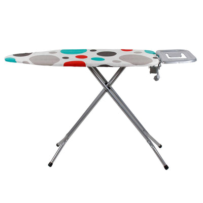 Masa de calcat cu cadru metalic si priza, blat 110x40 cm, portocalie