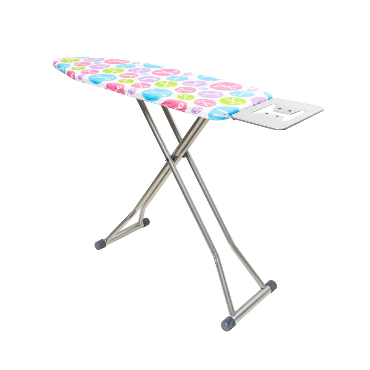 Masa de calcat cu cadru metalic si priza, suprafata 112x36x107 cm, Grigio
