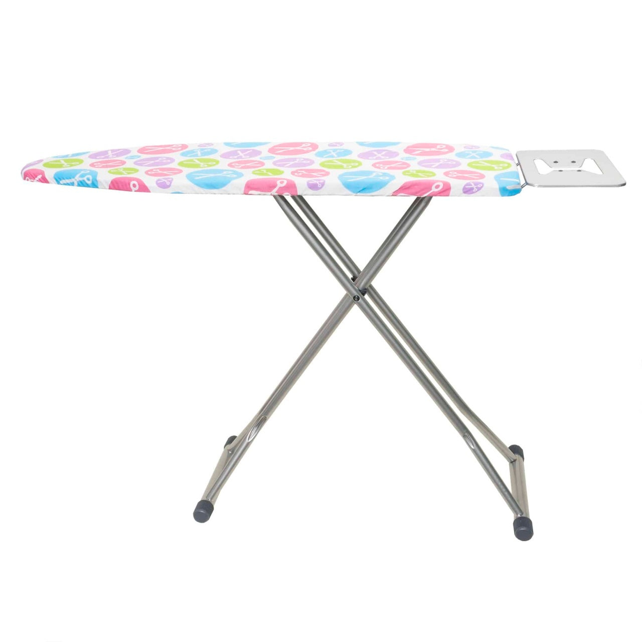 Masa de calcat cu cadru metalic si priza, suprafata 112x36x107 cm, Grigio