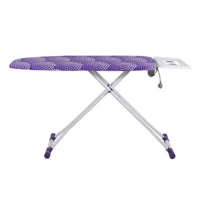 Masa de calcat cu cadru metalic si priza, suprafata 37x117 cm, bianco