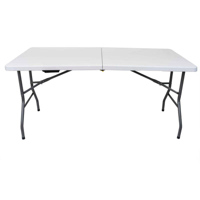 Masa pliabila camping 150x70 cm cu blat laminat si picioare reglabile