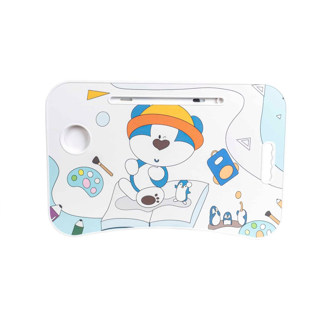 Masa pliabila laptop 60x40x26cm cu suport tableta, albastru