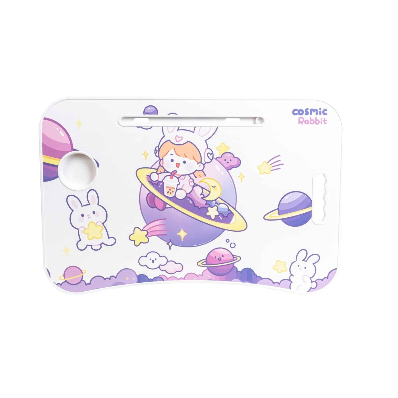 Masa pliabila pentru laptop 60x40x26cm cu suport tableta, mov