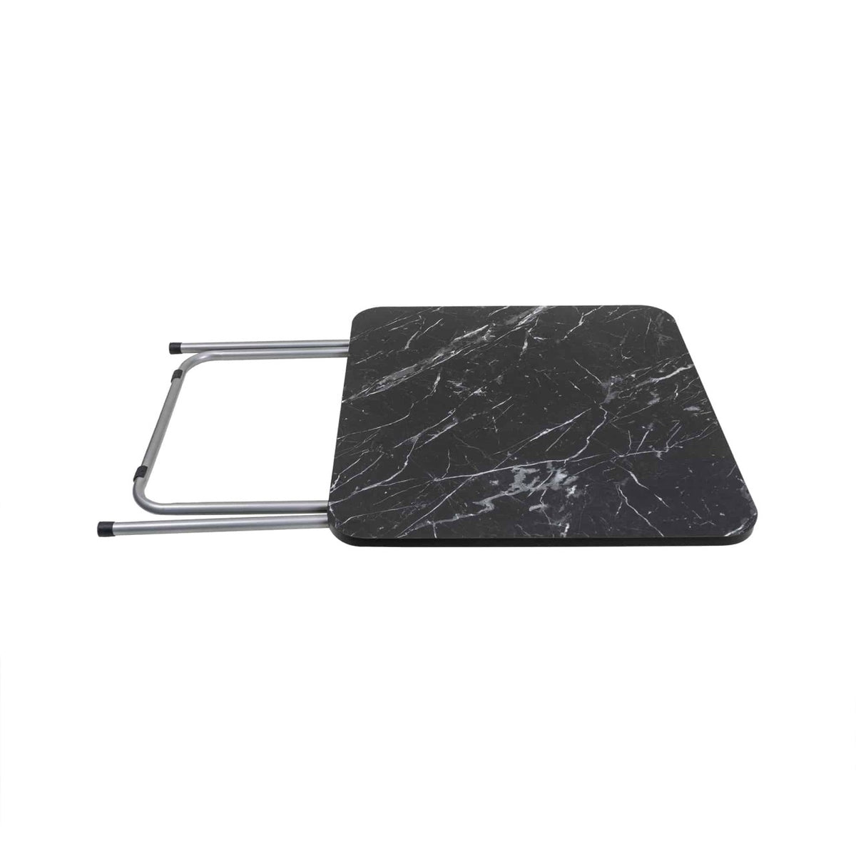 Masa plianta cu blat MDF 60x60x72 cm, picioare metalice negre