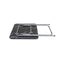 Masa plianta cu blat MDF 60x60x72 cm, picioare metalice negre