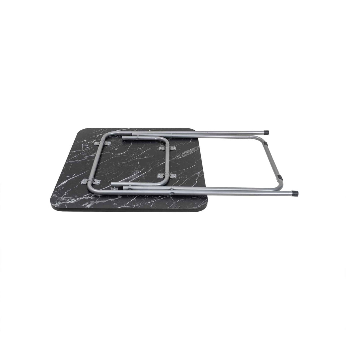 Masa plianta cu blat MDF 60x60x72 cm, picioare metalice negre