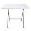 Masa plianta cu blat MDF, 60x80x70 cm, picioare metalice, culoare alba
