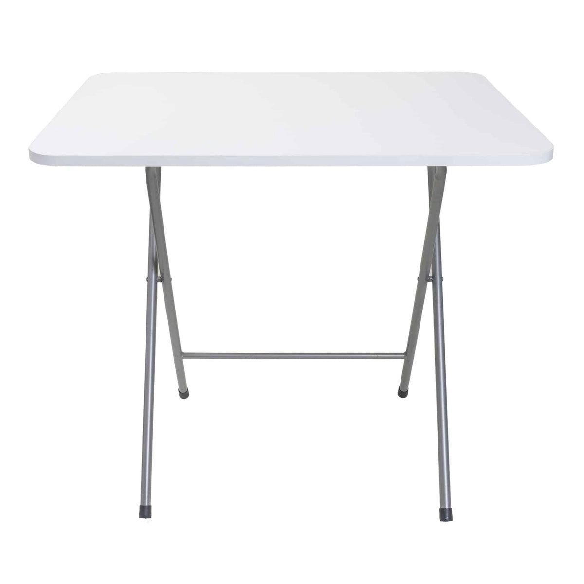 Masa plianta cu blat MDF, 60x80x70 cm, picioare metalice, culoare alba