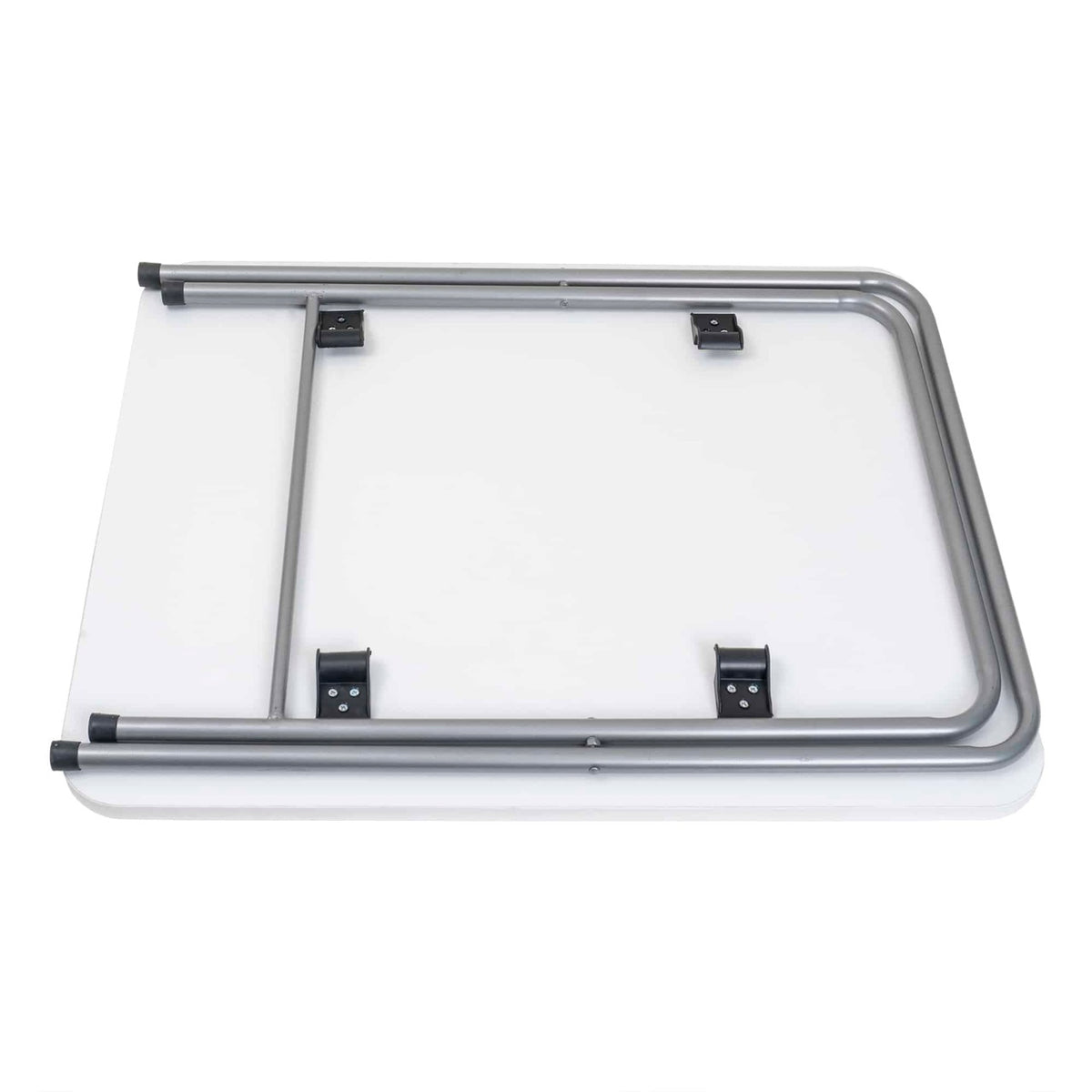 Masa plianta cu blat MDF, 60x80x70 cm, picioare metalice, culoare alba